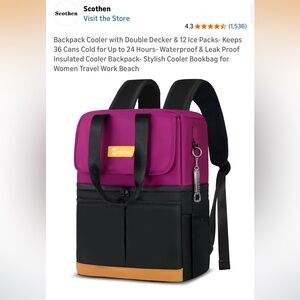 Scothen Women's Purple and Black Backpack